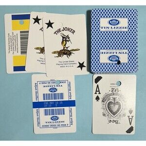 Tin Lizzie’s Deadwood Casino retired deck,BEE No Peek Poker Cards w/hole punched